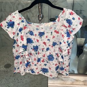 LoveShackFancy blue and red top size large
